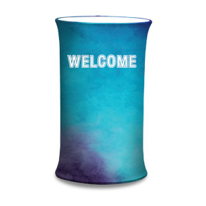 Blue Stucco Welcome Counter Sleeves Small Oval