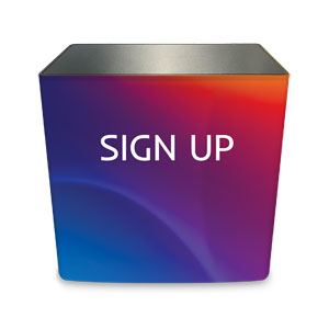Glow Sign Up Counter Sleeve Large Rectangle