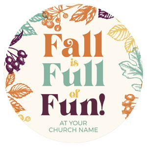 Fall is Full of Fun Circle InviteCards 