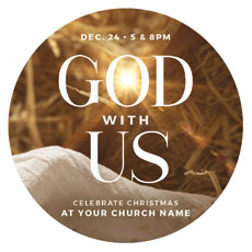 God With Us Manger Gold 