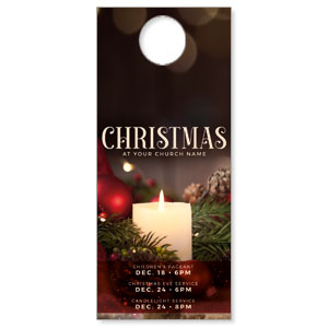 Christmas at Candle DoorHangers