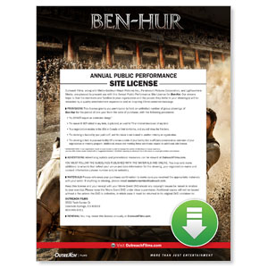 Ben Hur Digital License Small Digital Movie License