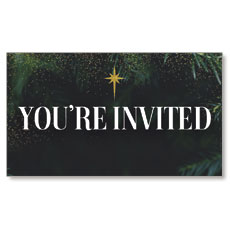 Green Pine Christmas Invite 