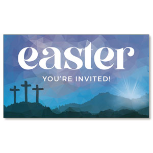 Easter Mosaic Crosses Invite 2" x 3.5" Flat Invite