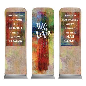 This is Love 2 Cor 5:17 2' x 6' Sleeve Banner