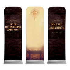 Christmas Gold Manger Triptych 