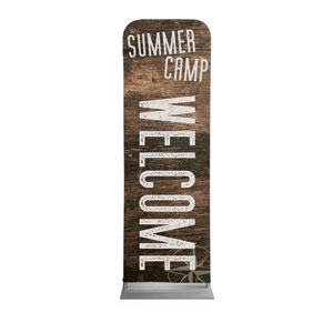 Summer Camp Wood Grain 2' x 6' Sleeve Banner