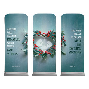 Blessings of Christmas Triptych 2'7" x 6'7" Sleeve Banners