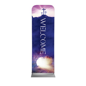 Easter Cross Tomb 2' x 6' Sleeve Banner