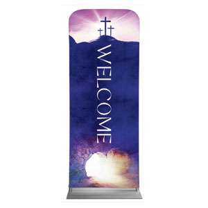 Easter Cross Tomb 2'7" x 6'7" Sleeve Banners