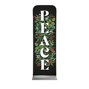 Holly and Ivy Peace 2' x 6' Sleeve Banner