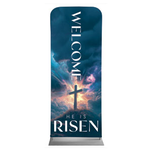 Easter He Is Risen 2'7" x 6'7" Sleeve Banners