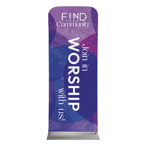 Find Your Community Worship 2'7" x 6'7" Sleeve Banners