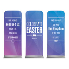 Bright Gradient Easter Triptych 