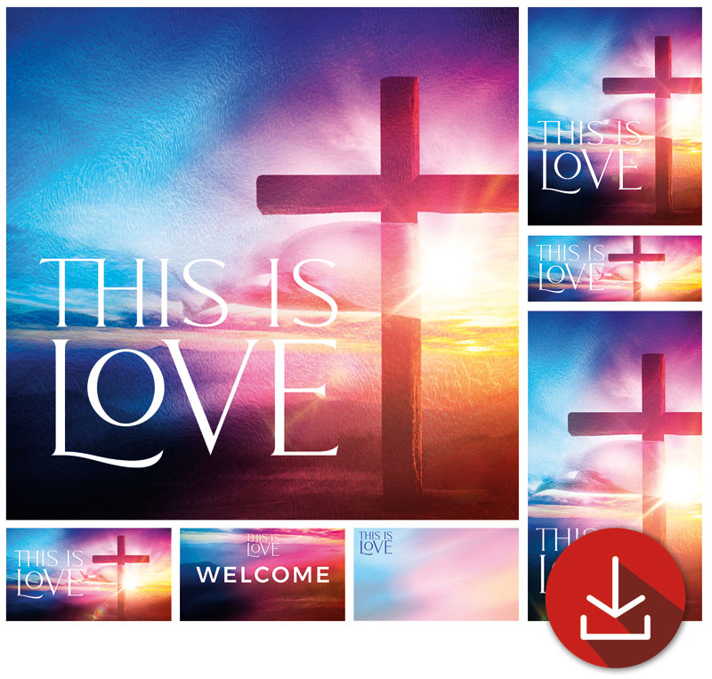Church Graphic Bundles, Easter, Love Easter Colors