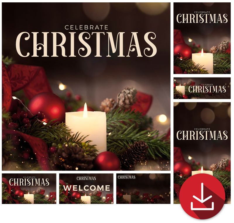 Church Graphic Bundles, Christmas, Christmas at Candle