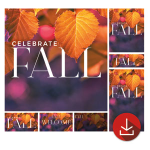 Celebrate Fall Leaves Church Graphic Bundles