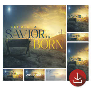 Behold A Savior Is Born Church Graphic Bundles