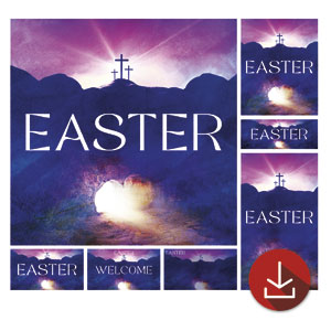 Easter Cross Tomb Church Graphic Bundles