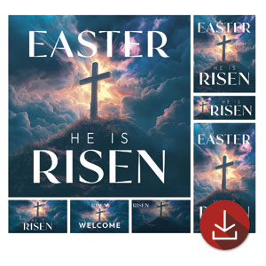 Easter He Is Risen Church Graphic Bundles