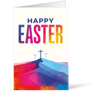 Colorful Easter Crosses Bulletins 8.5 x 11