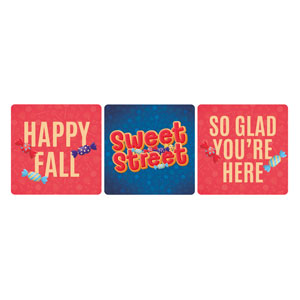 Sweet Street Set Square Handheld Signs