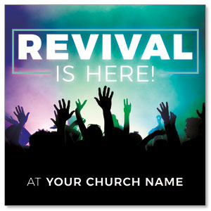 Revival is Here 3.75" x 3.75" Square InviteCards