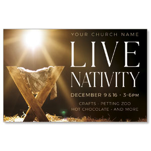 Live Nativity Manger Medium InviteCards