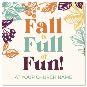 Fall is Full of Fun 3.75" x 3.75" Square InviteCards