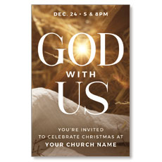 God With Us Manger Gold 