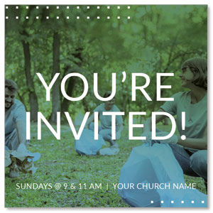 Blessing Our Community Invite 2.5" x 2.5" Small Square