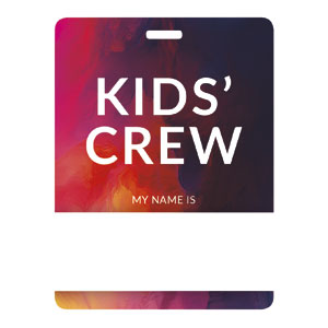 Vibrant Paint Kids' Crew Name Badges