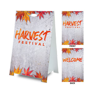 Harvest Festival Leaves Coroplast A-Frame