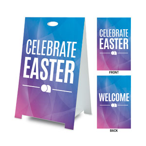 Bright Gradient Easter Coroplast A-Frame