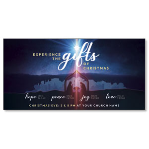 Experience the Gifts of Christmas 11" x 5.5" Oversized Postcards