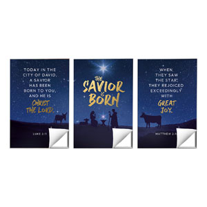 Savior is Born Star Triptych 24 x 36 Quick Change Art