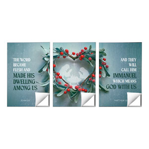 Blessings of Christmas Triptych 24 x 36 Quick Change Art