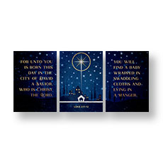 Bethlehem Christmas Star Triptych 