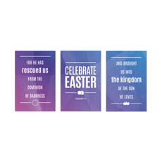 Bright Gradient Easter Triptych 