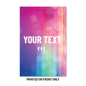 Colorful Lights Your Text 23" x 34.5" Rigid Sign