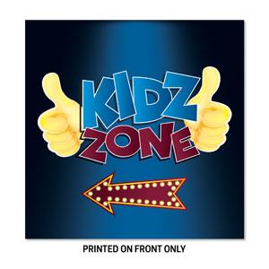Marquee Kidz Zone Arrow 34.5" x 34.5" Rigid Sign