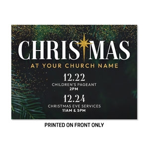 Green Pine Christmas 23" x 17.25" Rigid Sign