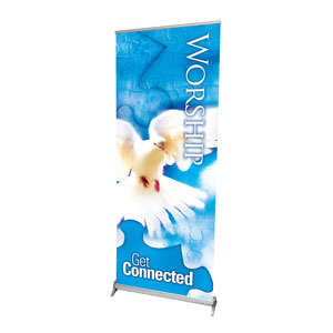 Get Connected Worship 2'7" x 6'7"  Vinyl Banner