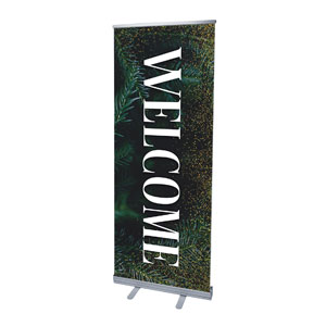 Green Pine Christmas 2'7" x 6'7"  Vinyl Banner