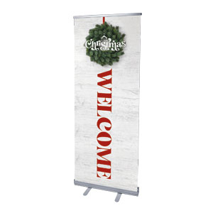 Christmas At Wreath 2'7" x 6'7"  Vinyl Banner