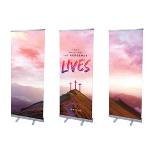 Easter Sunrise Events Crosses Triptych 2'7" x 6'7"  Vinyl Banner