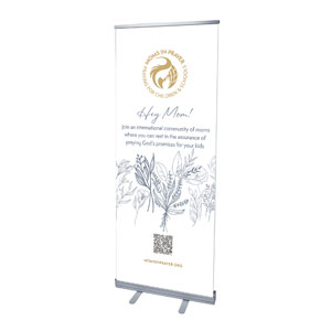 Moms In Prayer Hey Mom 2'7" x 6'7"  Vinyl Banner