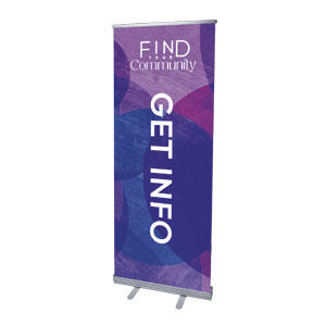 Find Your Community Get Info 2'7" x 6'7"  Vinyl Banner