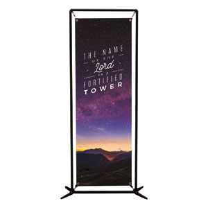 Mountains Fortified Tower 2' x 6' Banner