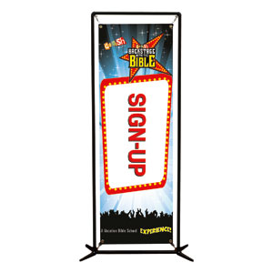 Go Fish Backstage With The Bible Sign Up 2' x 6' Banner